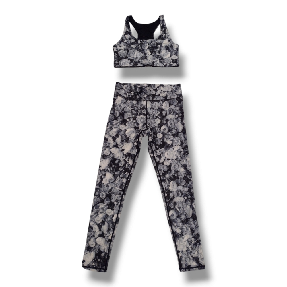 Terez Floral Bouquet Hi Shine Leggings & Sports Bra Set